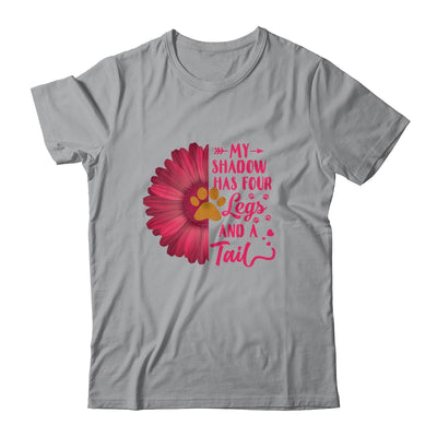 My Shadow Has Four Legs And A Tail Dog Cat Lover Flower T-Shirt & Tank Top | Teecentury.com