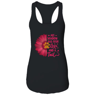 My Shadow Has Four Legs And A Tail Dog Cat Lover Flower T-Shirt & Tank Top | Teecentury.com