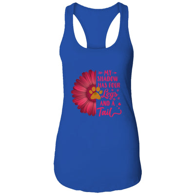 My Shadow Has Four Legs And A Tail Dog Cat Lover Flower T-Shirt & Tank Top | Teecentury.com