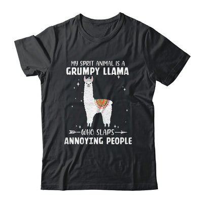 My Spirit Animal Is Grumpy Llama Who Slaps Annoying T-Shirt & Tank Top | Teecentury.com