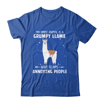 My Spirit Animal Is Grumpy Llama Who Slaps Annoying T-Shirt & Tank Top | Teecentury.com