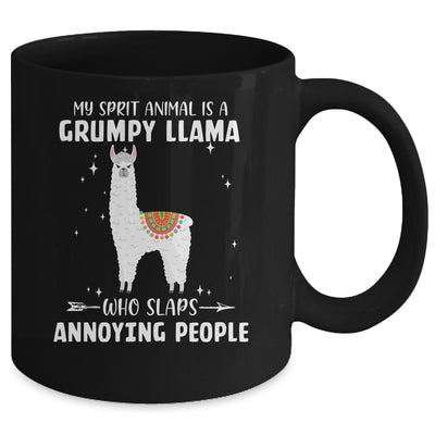 My Spirit Animal Is Grumpy Llama Who Slaps Annoying Mug Coffee Mug | Teecentury.com