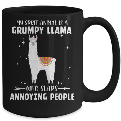 My Spirit Animal Is Grumpy Llama Who Slaps Annoying Mug Coffee Mug | Teecentury.com