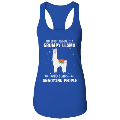 My Spirit Animal Is Grumpy Llama Who Slaps Annoying T-Shirt & Tank Top | Teecentury.com