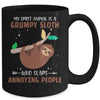 My Spirit Animal Is Grumpy Sloth Who Slaps Annoying Mug Coffee Mug | Teecentury.com