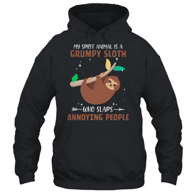 My Spirit Animal Is Grumpy Sloth Who Slaps Annoying T-Shirt & Tank Top | Teecentury.com