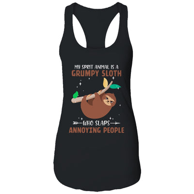 My Spirit Animal Is Grumpy Sloth Who Slaps Annoying T-Shirt & Tank Top | Teecentury.com