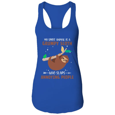 My Spirit Animal Is Grumpy Sloth Who Slaps Annoying T-Shirt & Tank Top | Teecentury.com