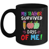 My Teacher Survived 100 Days Of Me Funny School Mug | teecentury