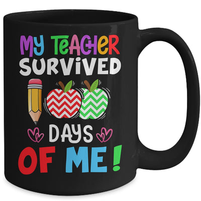 My Teacher Survived 100 Days Of Me Funny School Mug | teecentury