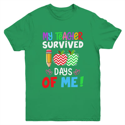 My Teacher Survived 100 Days Of Me Funny School Youth Shirt | teecentury