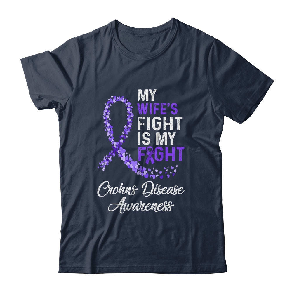 My Wifes Fight Is My Fight Crohns Disease Awareness T-Shirt & Hoodie | Teecentury.com