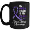 My Wifes Fight Is My Fight Cystic Fibrosis Awareness Mug Coffee Mug | Teecentury.com
