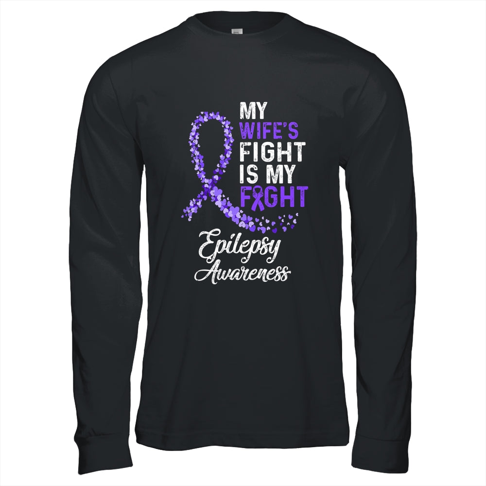 My Wifes Fight Is My Fight Epilepsy Cancer Awareness T-Shirt & Hoodie | Teecentury.com