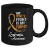 My Wifes Fight Is My Fight Leukemia Cancer Awareness Mug Coffee Mug | Teecentury.com