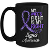 My Wifes Fight Is My Fight Lupus Cancer Awareness Mug Coffee Mug | Teecentury.com