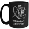 My Wifes Fight Is My Fight Parkinson's Cancer Awareness Mug Coffee Mug | Teecentury.com