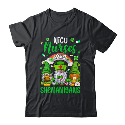 NICU Nurse LOVE Shenanigans St Patricks Day Gnomes Shamrock Shirt & Hoodie | teecentury