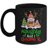 Naughty And I Gnome It Funny Gnome Christmas Family Mug | teecentury