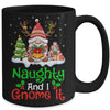 Naughty And I Gnome It Funny Gnome Christmas Family Mug | teecentury