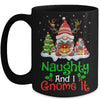 Naughty And I Gnome It Funny Gnome Christmas Family Mug | teecentury