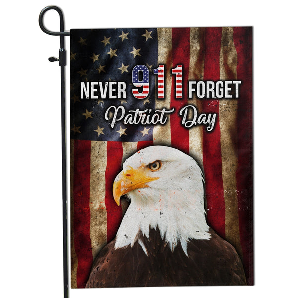 Gedenk-Gartenflagge '911 We Will Never Forget' – 30,5 X 45,7 Cm, Polyester