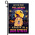 Never Mind The Witch Beware Of The Golden Retriever Flag Funny Halloween For Dog Lovers Flag | Teecentury.com