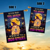 Never Mind The Witch Beware Of The Golden Retriever Flag Funny Halloween For Dog Lovers Flag | Teecentury.com