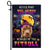 Never Mind The Witch Beware Of The Pitbull Flag Funny Halloween For Dog Lovers Flag | Teecentury.com