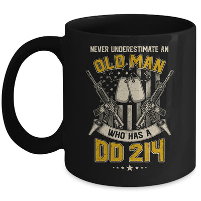 Never Underestimate An Old Man Who Has A DD214 Veteran Mug Coffee Mug | Teecentury.com