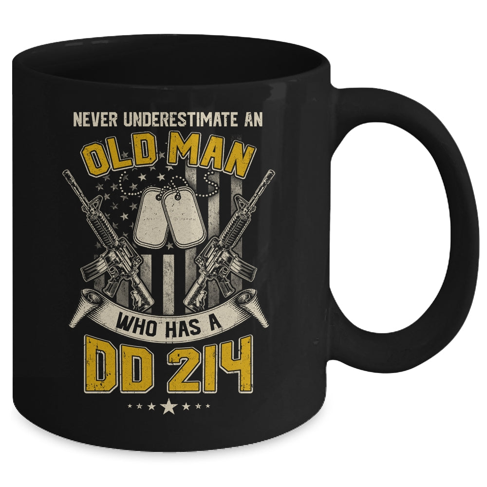 Never Underestimate An Old Man Who Has A DD214 Veteran Mug Coffee Mug | Teecentury.com