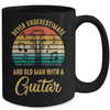 Never Underestimate An Old Man With A Guitar Player Vintage Mug Coffee Mug | Teecentury.com