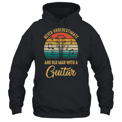 Never Underestimate An Old Man With A Guitar Player Vintage T-Shirt & Hoodie | Teecentury.com