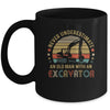 Never Underestimate An Old Man With An Excavator Dad Papa Mug Coffee Mug | Teecentury.com