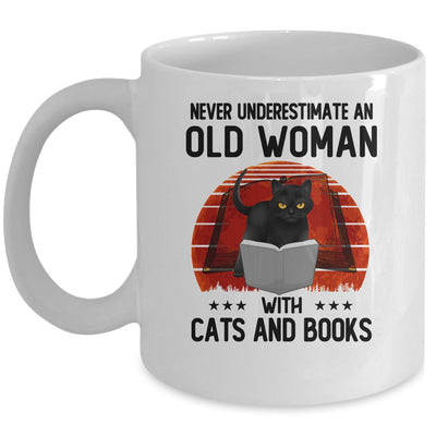 Never Underestimate An Old Man With Cats And Books Mug Coffee Mug | Teecentury.com