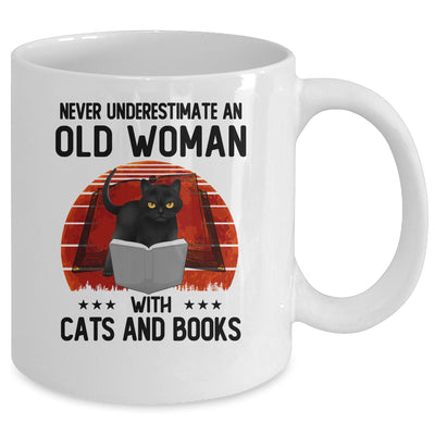 Never Underestimate An Old Man With Cats And Books Mug Coffee Mug | Teecentury.com