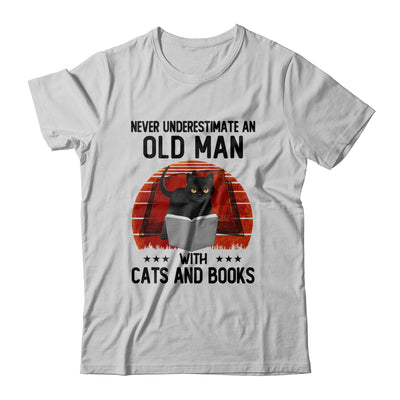 Never Underestimate An Old Woman With Cats And Books T-Shirt & Tank Top | Teecentury.com