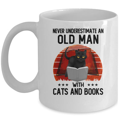 Never Underestimate An Old Woman With Cats And Books Mug Coffee Mug | Teecentury.com