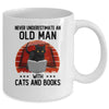 Never Underestimate An Old Woman With Cats And Books Mug Coffee Mug | Teecentury.com