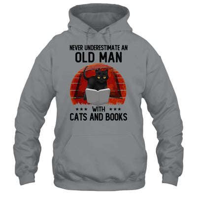 Never Underestimate An Old Woman With Cats And Books T-Shirt & Tank Top | Teecentury.com