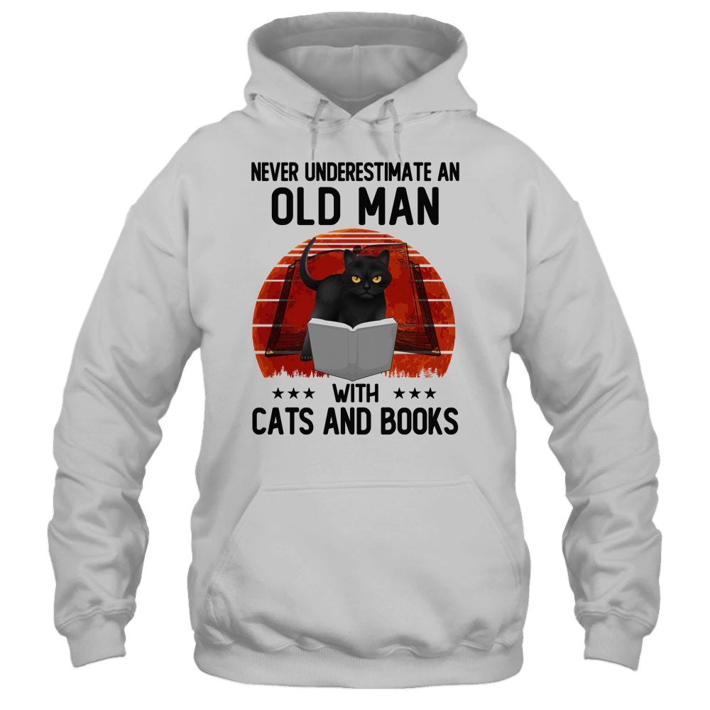 Never Underestimate An Old Woman With Cats And Books T-Shirt & Tank Top | Teecentury.com