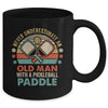 Never Underestimate Old Man With Pickleball Paddle Vintage Mug Coffee Mug | Teecentury.com