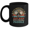 Never Underestimate Old Man With Pickleball Paddle Vintage Mug Coffee Mug | Teecentury.com