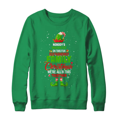 Nobodys Walking Out On This Fun Old Family Christmas Elf T-Shirt & Sweatshirt | Teecentury.com