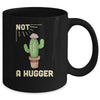 Not A Hugger Cactus Funny Vintage Sarcastic Mug Coffee Mug | Teecentury.com