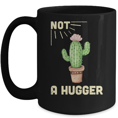 Not A Hugger Cactus Funny Vintage Sarcastic Mug Coffee Mug | Teecentury.com