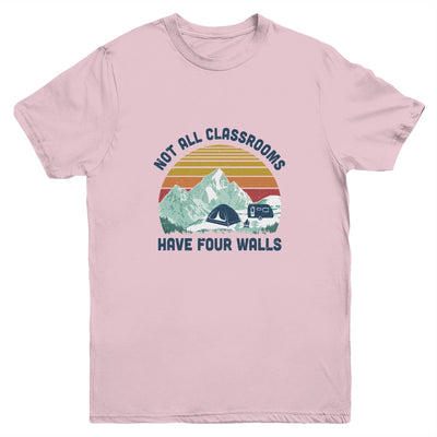 Not All Classrooms Have Four Walls Retro Homeschool Teacher Youth Youth Shirt | Teecentury.com