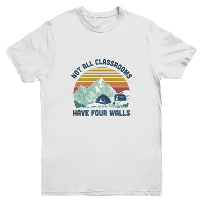 Not All Classrooms Have Four Walls Retro Homeschool Teacher Youth Youth Shirt | Teecentury.com