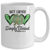 Not Lucky Just Blessed Leopard Shamrock St Patrick Day Irish Mug | teecentury