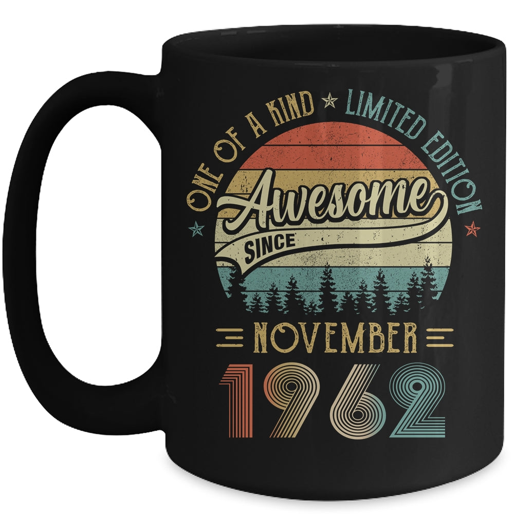 November 1962 Vintage 60 Years Old Retro 60th Birthday Mug Coffee Mug | Teecentury.com